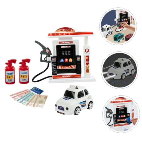 Totority 1 Conjunto De De Ônibus De Táxi Kit De Modelo De Posto De Gasolina De Brinquedo Para Decora