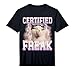 Certified Freak Eat Cement Cursed Cat Funny Cats Meme Humor Performance T-Shirt