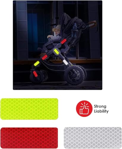 30 PCS Reflektoren Fahrradk, Reflektoren Aufkleber, Reflektierende Aufkleber, Reflektor Aufkleber, für Fahrräder, Kleidung, Helme, Motorrad