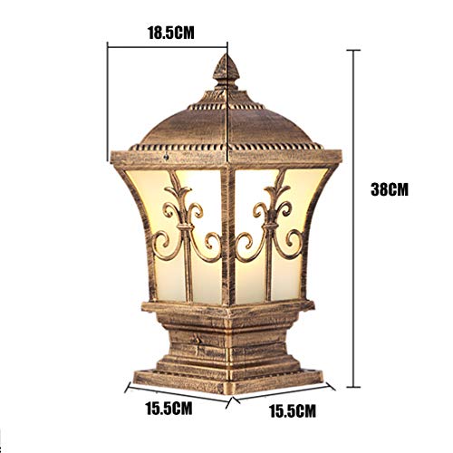 Lampe pilier extérieur rétro E27 étanche pour chemin et sentier - 8