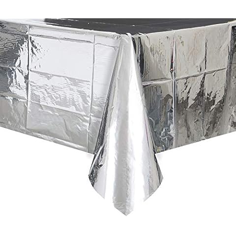 Elegant Silver Foil Table Cover for Events Cover