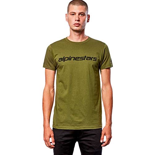 Alpinestars Original Logo Men's T-Shirt (Pack of 1), Military Green/Black, L