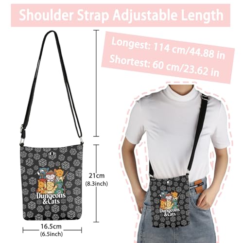 Cats Dice D D Dungeon Crossbody Bag Role Playing Games Gift D20 Dice Gift3