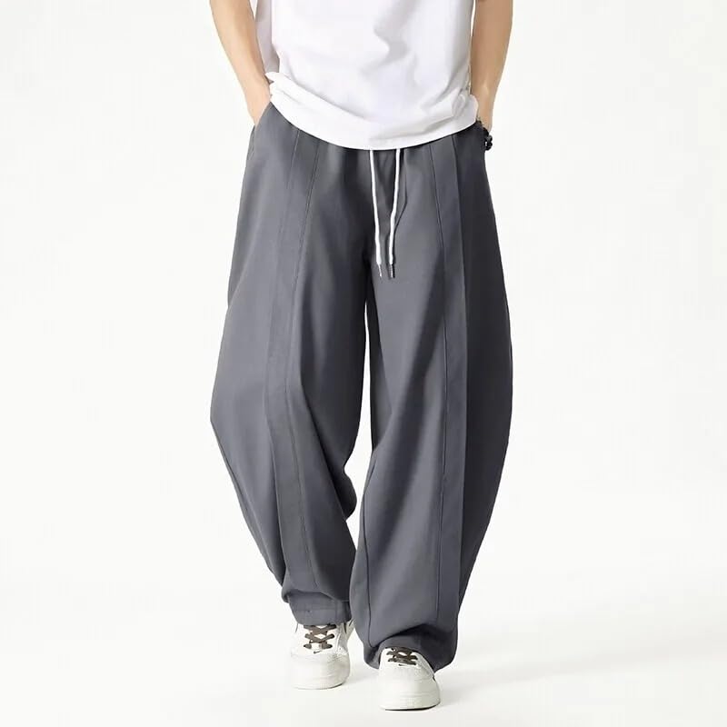 Men Wide Leg Casual Pants Japanese Styles Pants Male Streetwear Hip Hop Loose Lantern Trousers4