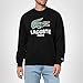 Lacoste Men's Classic Fit Printed Crew Neck Sweatshirt, Black, Large