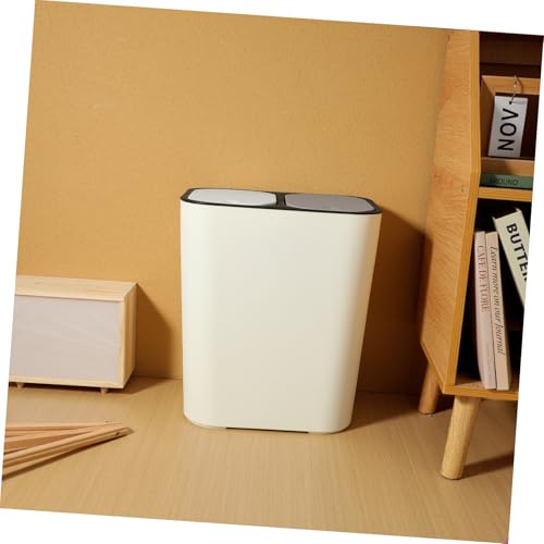 Caneca de basura rectangular con doble compartimento y tapa miniatura 7