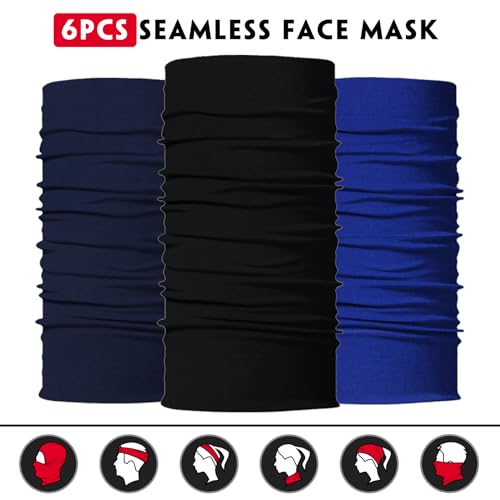image for Venswell Neck Gaiter Face Mask Men Women,Seamless Bandana Rave Face Co