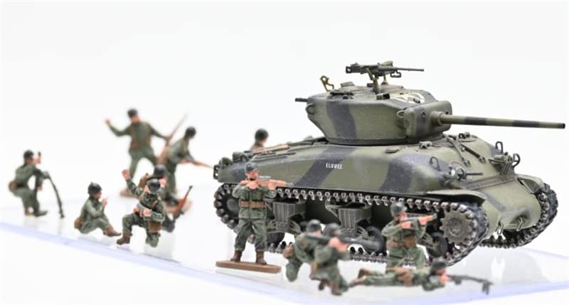 Maquette Sherman M4A1 76mm 1:72 de collection en ABS haute fidélité historique 1944