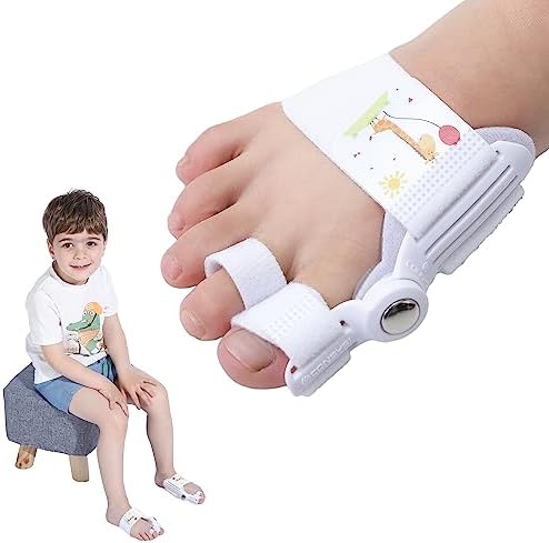 Bunion Corrector for Kids-Adjustable Bunion Splint with Silicone,Orthopedic Toe Straightener for Hallux Valgus,Hammer & Index Toes Corrector for Overlapped Toe,Bunion Relief (1PAIR)