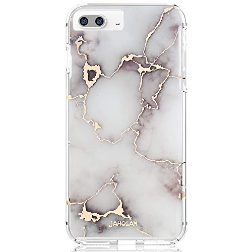 Coque rigide iPhone 6 Plus plaquée or antichoc avec flash blanc