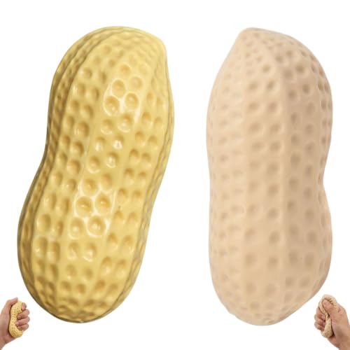 Peanut Squishy 2Pcs Peanut Squishy Crunchy Relief Balls for Anxiety Management and Focus Support Sensory Fidget Toys for Office and Classroom Use Yellow and Brown Colour Options