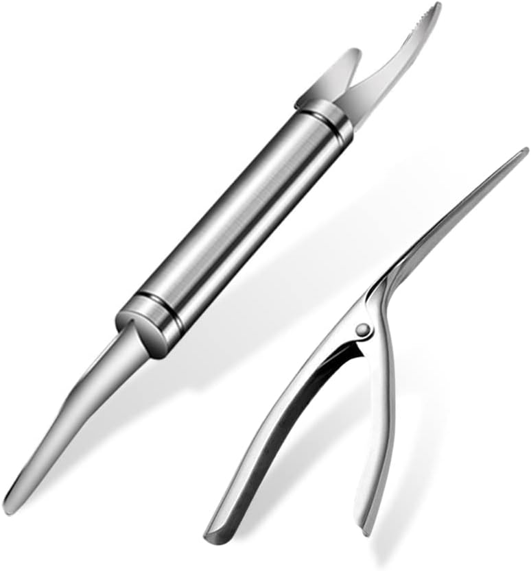 Shrimp Deveiner Tool and Peeler Set Multifunctional Shrimp Deveining Tool Efficient Shrimp Peeler and Deveiner Tool Portable Shrimp Cleaner Shrimp Knife for Easy Shrimp Deveining