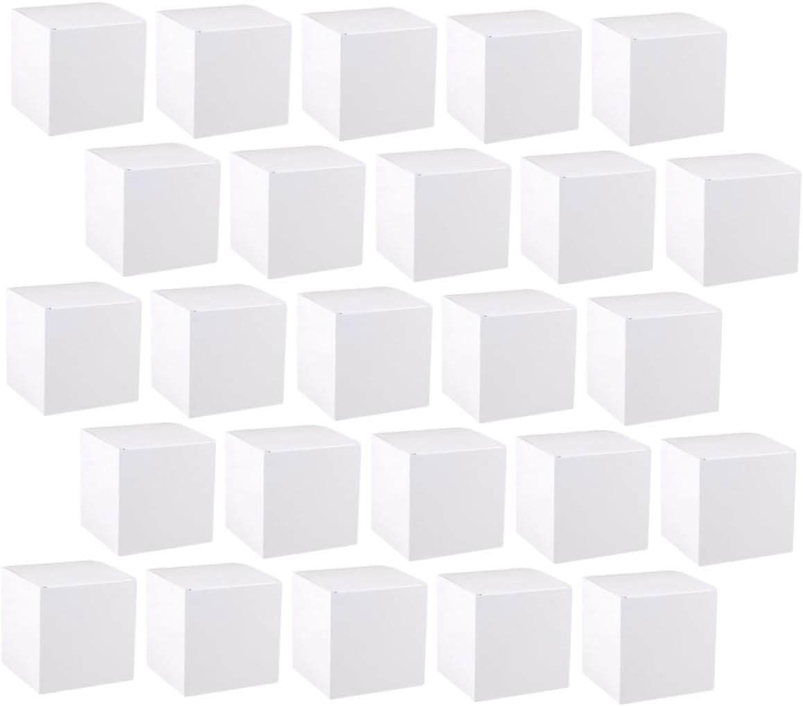 FOMIYES 30pcs Small White Paper Boxes Lid Box for Storage Decorative for Party Favor Candy Bag
