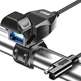 Kaedear(カエディア) バイク USB電源 防水 バイク専用 スマホ 充電 USBポート SAE DC 12V ヒューズ 電源スイッチ. イルミネーション 蓋連動スイッチ アダプター一体構造 SAEコネクター 夜間視認性 整備性良し 超急速充電5V/9V/12V 特許 防水キャップ, 光が導くUSBチャージャ KDR-M3A (タイプA)