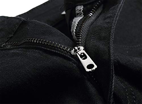 Men's Ankle Zipper Jeans Slim Fit Ripped Distressed Stretch Denim Pants Vintage Style Motorcycle Jean Trousers3