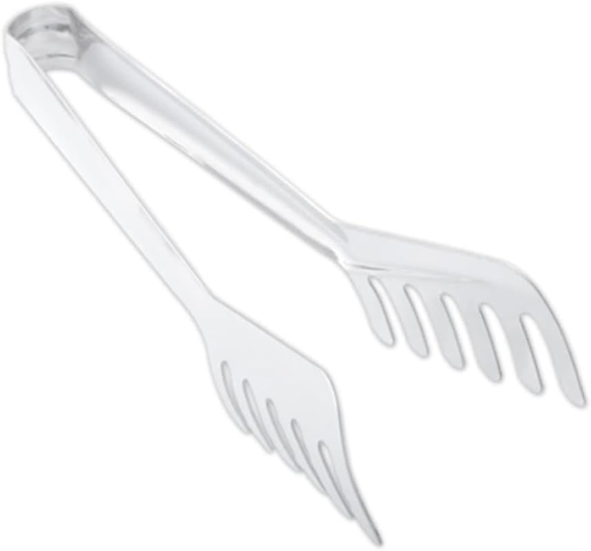 PRETYZOOM 4pcs Stainless Steel Tongs for Serving Food Pasta Making Salad Servers Food Tongs for Serving