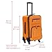 Rockland Pasadena Softside Spinner Wheel Luggage, Orange, Carry-On 19-Inch