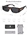 SOJOS Trendy Y2K Rectangle Polarized Sunglasses for Women Men Fashion Designer Rave Sunglasses SJ2228, Dark Tortoise/Grey