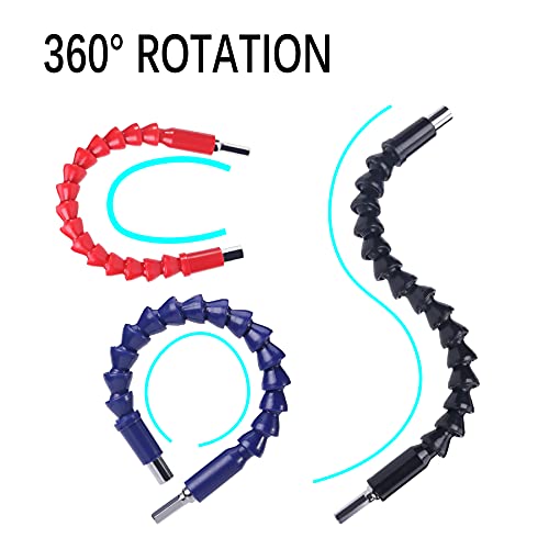 36-Pieces Flexible Drill Bit Extension 11.8'' Flexible Shaft Extension Bits For Drill 1/4" Flexible Screwdriver For Electrical Cabinets，Computer Chassis #TOP2