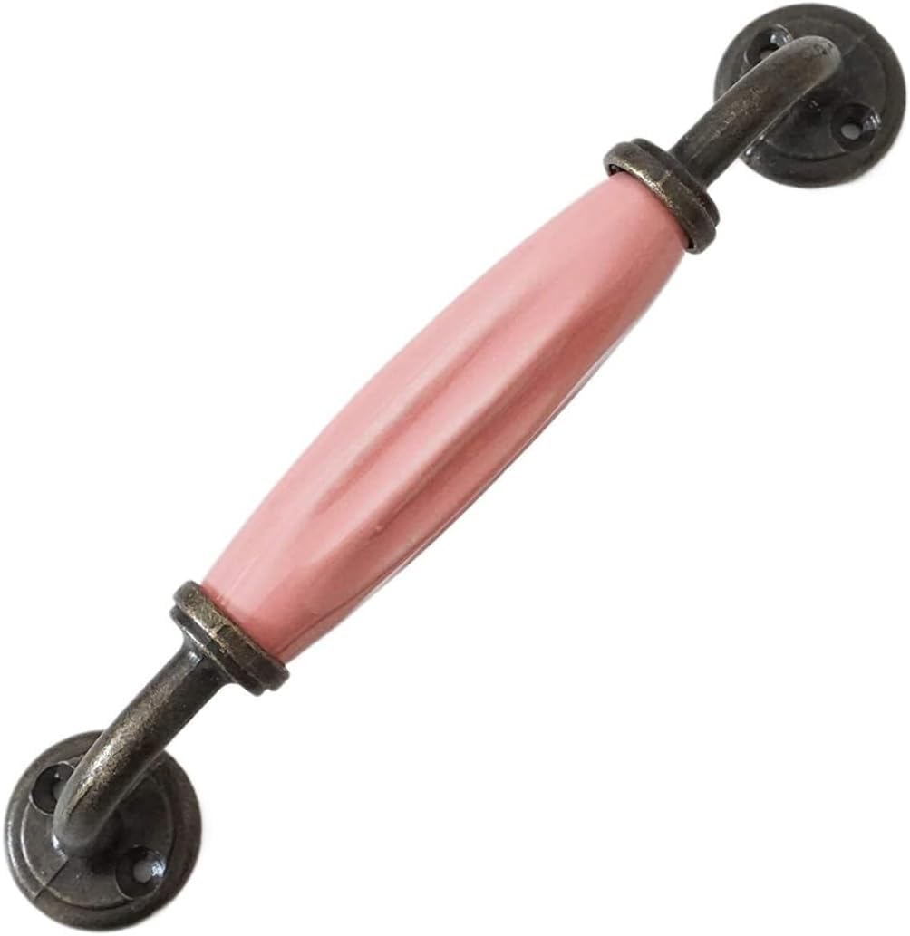 PAQWTYB Pulls, 1pc Ceramic Hardware Antique Bronze Wardrobe Cupboard Door Knobs