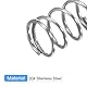 QUARKZMAN 5Stk Druckfeder 304 Edelstahl Druckfedern Feder Federn Zugfeder Zugfedern Spiralfeder Spiralfedern Sprungfeder Stahlfeder 3mm AD 0.2mm Draht Größe 5mm Frei Länge Silberton