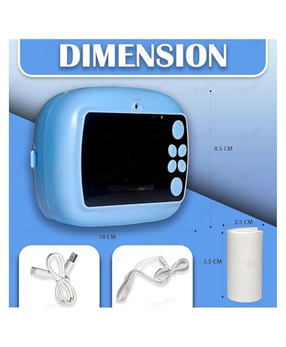 Image of Case Creation Kids Instant Print Camera Video with Games, Thermal Printer, 2 Print Rolls, USB Charging, 48MP Children Digital Camera, Gift for Boys & Girls Age 3-16 (Blue Kids Instant Print Camera)