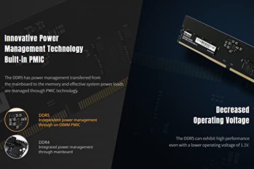 Klevv Hynix Chips Ddr5 5600Mhz 16Gb Udimm Memory 288-Pin 1.1V Cl46 Ram Sk Hynix A-Die Memory Module (Kd5Agua80-56G460A) #TOP4