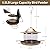 Bird Feeder for Outdoors Hanging, Heavy Duty Metal Bird Feeder for Wild Birds, 4.5Lbs Large Capacity Weatherproof Birdfeeder for Outside Garden Yard,Easy to Clean and Fill, (Bronze)
