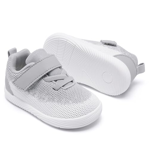 Image of MORENDL Toddler Sneakers Baby Boys & Girls Barefoot Shoes Lightweight Breathable Walking Running Tennis Athletic Sport Shoes