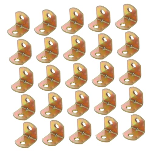 FUNOMOCYA 50pcs Angle Brackets for Cabinet Right Angle Retainer Metal Corner Shelf Bracket