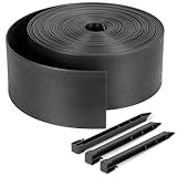 Velway Bordo Giardino Flessibile Lunghezza 20m, Altezza 13cm, con 40 Picchetti - Bordatura...