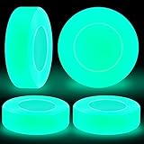 TeeFity 4 Pack Hockey Puck Glow in Dark, Ice Hockey Balls Light Up Green Hockey Pucks for Adults You