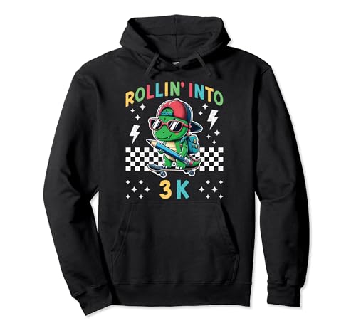 Rollin Into 3K Dinosaur Back to School Kid I’m Ready for 3 K Pullover Hoodie