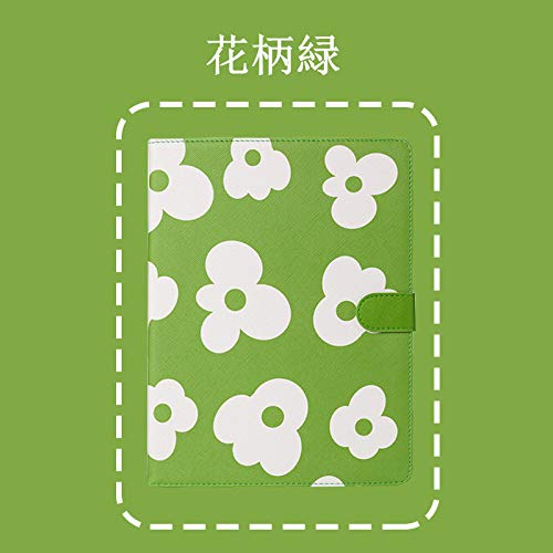 iPad 10.2インチ 第9/8/7世代 ケース 花柄 かわいい マグネットベルト式 レディース アイパッド9 ブック型 おしゃれ カラフル 女性 オートスリープ機能 スマート アイパッド 10.2 レザーケース (花柄緑)
