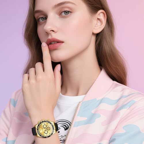 OLEVS Women Watch Fashion Rose Gold Diamond Analog Quartz Female Watches for Women Luxury Dress Ladies Stainless Steel Luminous Waterproof Date Wristwatches3