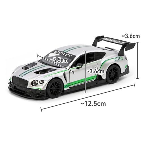 Image of Wizplex Kinsmart Bentley Continental GT3 Race 1:36 Scale Officially Licensed Die-Cast Metal Car Model - Pull-Back Action Openable Doors Collectible Toy
