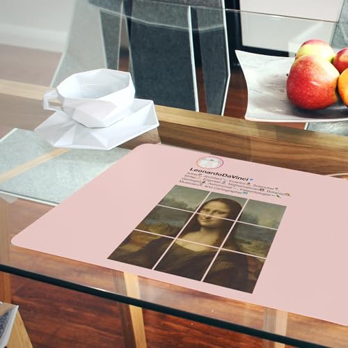Sets de table souple dessous en liège napperons Joconde rose - 6