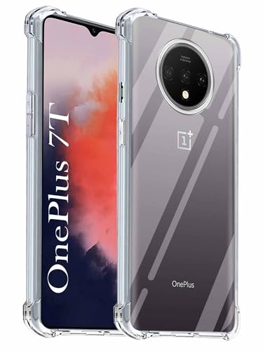 Image of Jkobi Back Cover for OnePlus 7T (Shockproof Crystal Clear Anti Yellow Case | Drop & Camera Protection | Hard Polycarbonate)