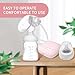 Electric Breast Pumps, Automatic Massage Silent Hands-Free Portable Breast Pump for Breastfeeding Suction Milk Breast Collector,Pain Free 2 Modes &9 Levels(Pink)