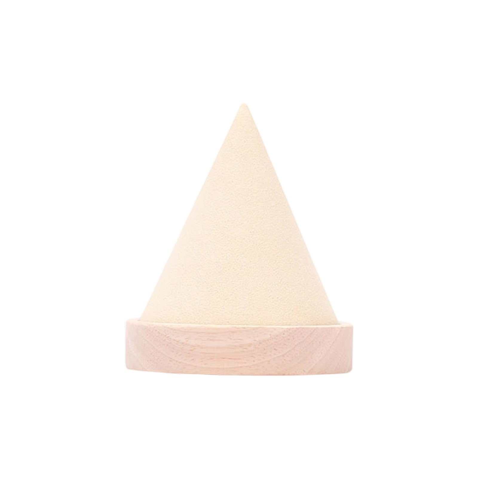 Cone Jewelry Stand Wooden, Luxurious Velvet Surface Display Holder, Smooth Touch Presentation Jewelry Holder, フリーサイズ