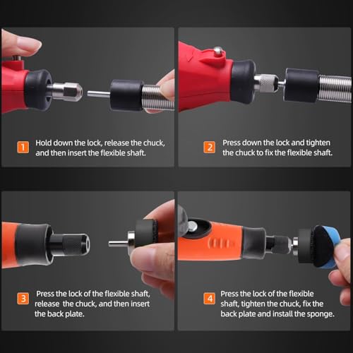 Mini Buffing Polishing Pads, 32Pcs Mini Detail Polisher Pads Use On Rotary Tools,Cordless Electric Drill, Polisher Tool for Tight Area Detailing Polishing Waxing and Sealing Glaze -HTDEPMIXUS