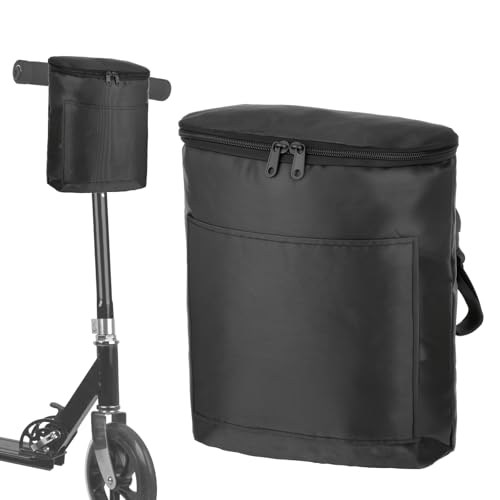Knee Walker Handlebar Bag Black Mobility Scooter Bag Wheelchair Side Bags Electric Scooter Basket Accessory for Knee Scooters Bike Wheelchair Rollator