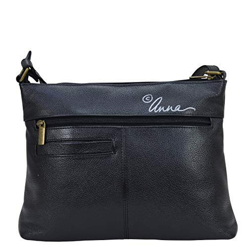 Image of Anna by Anuschka Women's Genuine Leather Medium Crossbody with External Zipper Pocket