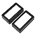2Pcs Yootones Open Brass Humbucker Pickup Covers Compatible with Electric Guitar Parts Accessories (Black)