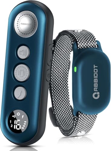 ABBIDOT Collier de Dressage pour Chien - Portée de 1.5km, 3 Modes de Dressage, Bip Vibration Sûr Choc, Collier Electrique pour Petits et Grands Chiens,...