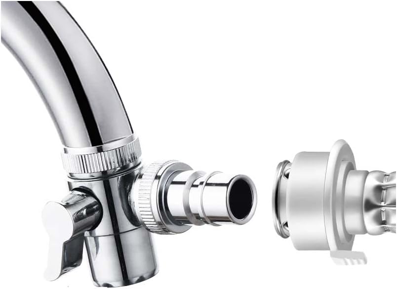 Faucet Sprayer Attachment Female M22x 1 Thread x Male 1/2" Thread Faucet Splitter Washing Machine Hose Adapter (Connect with 1/2" Hose, Faucet Diverter Valve for Washing Machine)