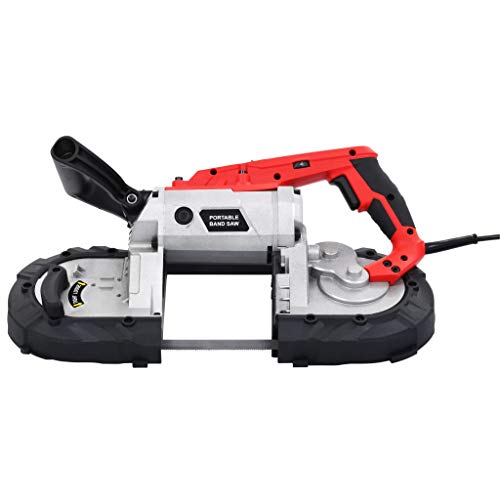 vidaXL Bandsäge mit Transportkoffer Elektrisch Tragbar Metallbandsäge Metallsäge Eisensäge Kappsäge Tischsäge Säge Stahl 0-2,4m/s 1100W 230V – Bild 5