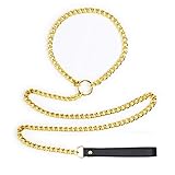 Women Men Choker Chain Necklace Collar Choker with Long Chain Detachable Leash