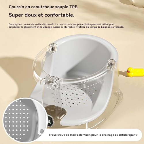 Siège de bain bébé ergonomique avec support douche enfant - 2