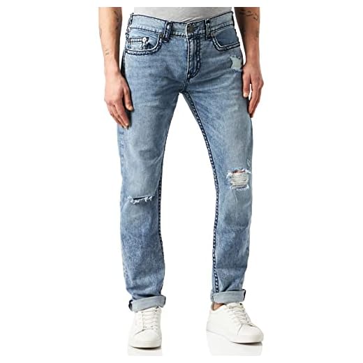 True Religion herr Rocco No Flap Super T Chopper Blue Slim Jeans